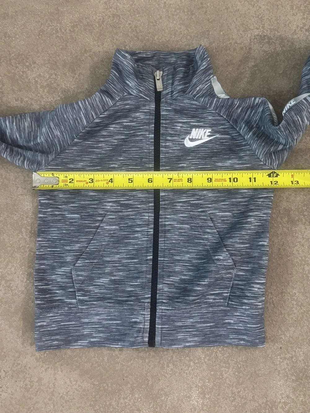 Nike Toddler 2T Gray Marled Track Suit Set Jacket Jogger Pants Logo Tape - Picture 4 of 7